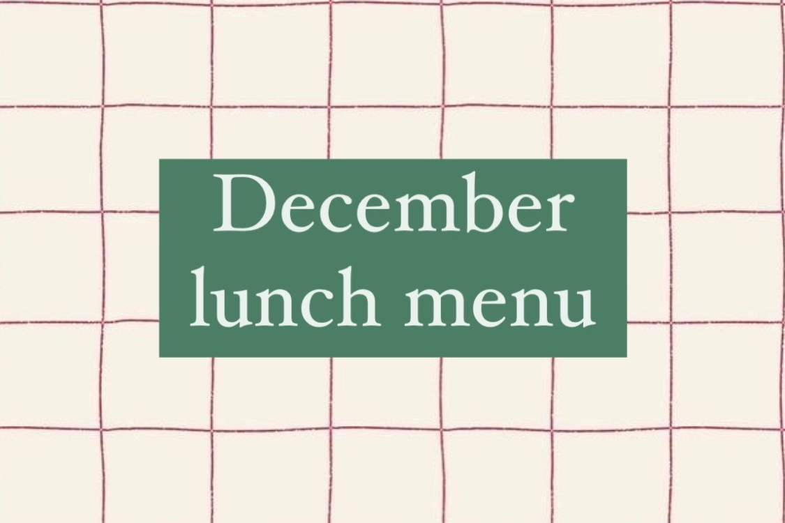 12月lunch menu